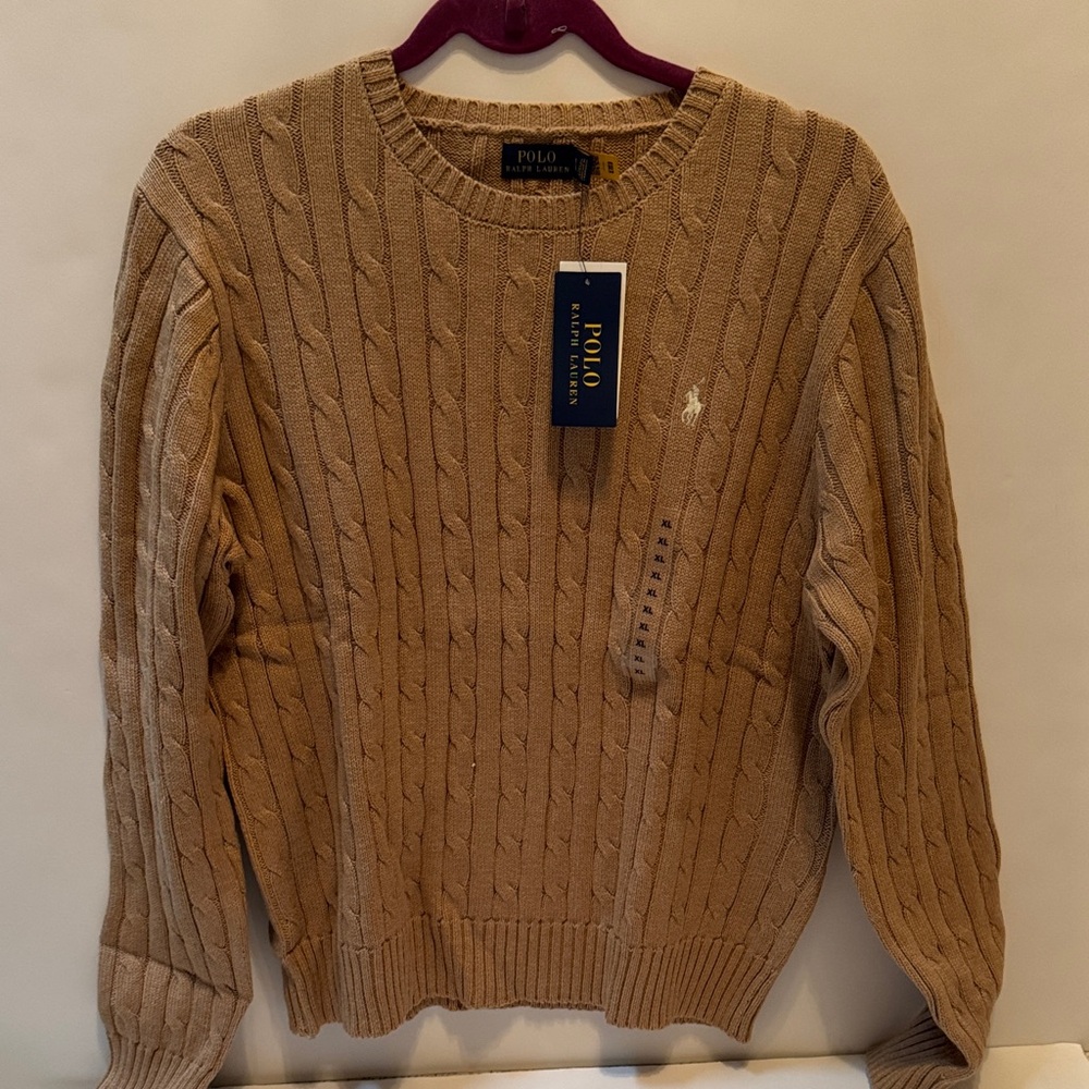 Polo by Ralph Lauren Women’s Beige Cable Knit Sweater